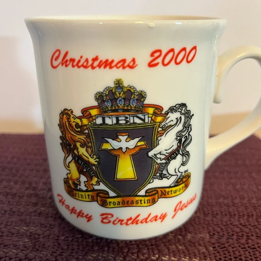 VINTAGE TRINITY BROADCASTING NETWORK (TBN) HAPPY BIRTHDAY JESUS MUG‎ PREOWNED